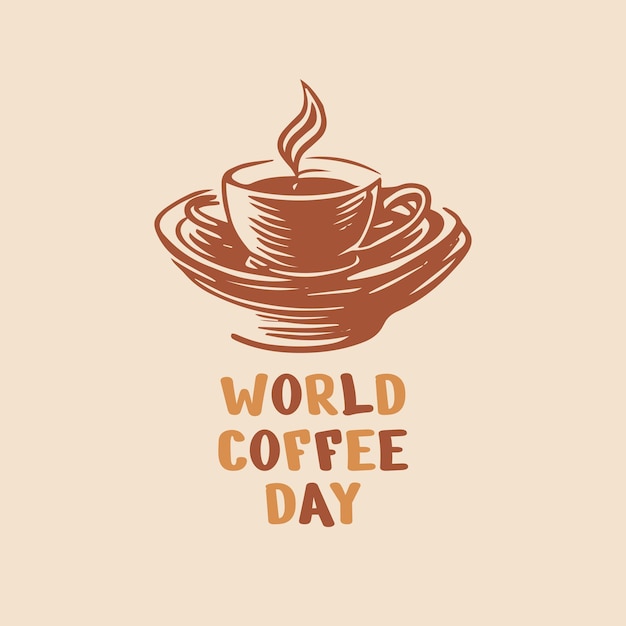 Premium Vector World coffee day design vector