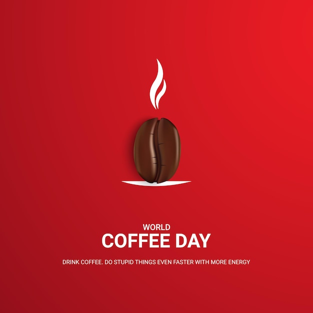 World Coffee Day koffiebak creatief ontwerp voor sociale media