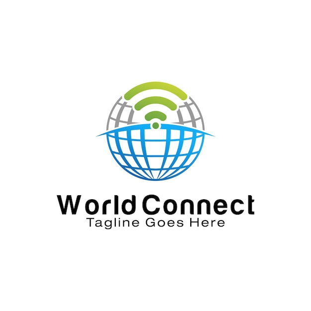 World connect logo design template