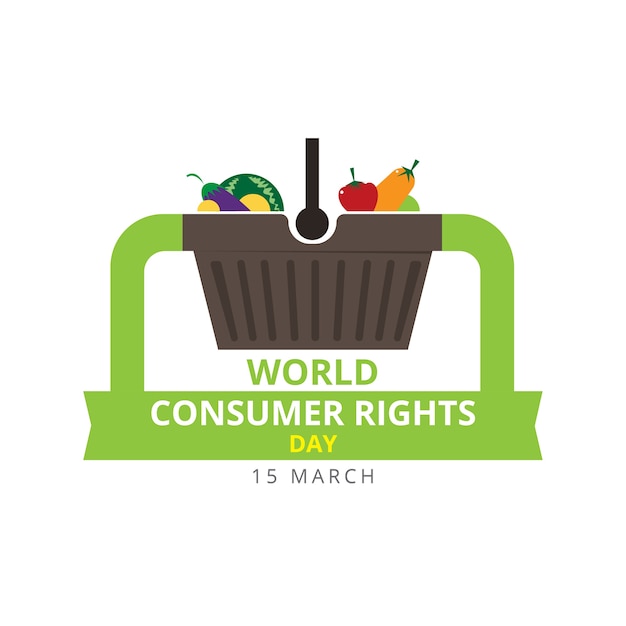 World consumer rights day 15 march. logo design