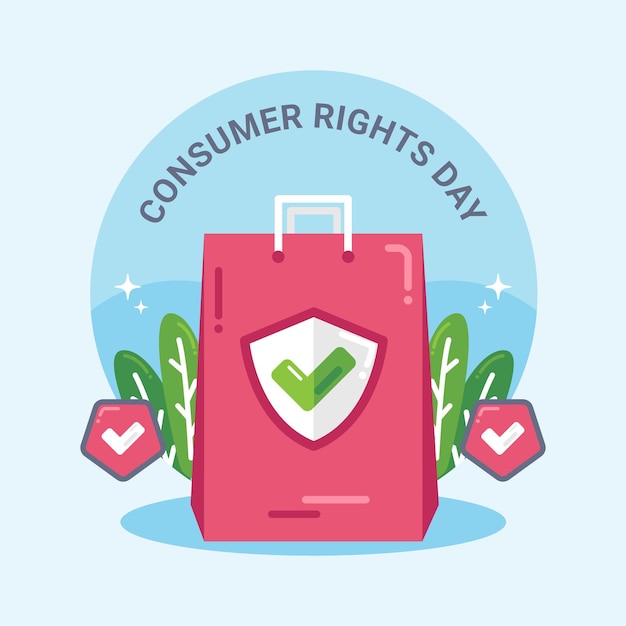 Illustrazione della giornata mondiale dei diritti dei consumatori
