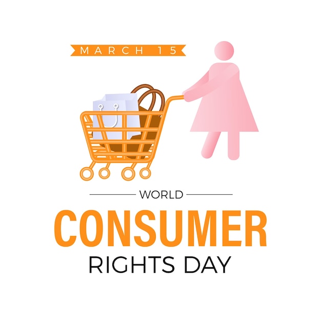 Vector world consumer rights day observed every year of march 15 business store vector banner flyer poster and social medial template design