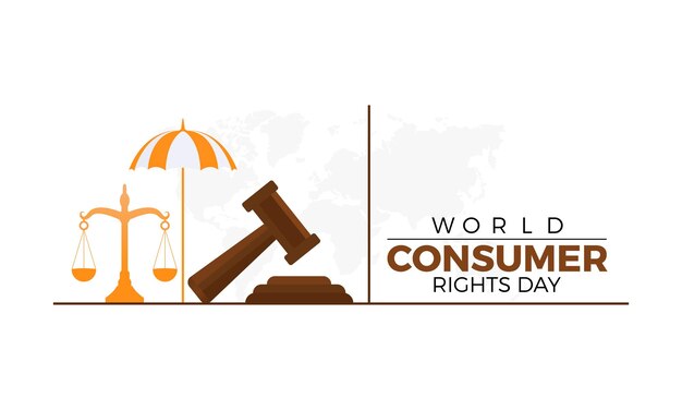 World Consumer Rights Day Observed every year of March 15 Business Store Vector banner flyer poster and social medial template design