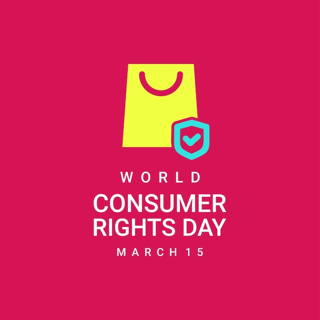 Шаблон плаката Всемирного дня прав потребителей