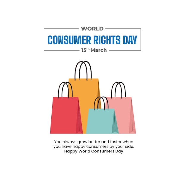 Vector world consumer rights day social media pamphlet