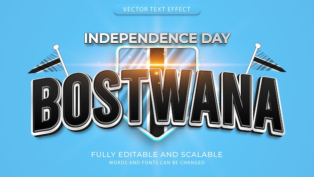 Vector world countries independence day effect text editable eps file