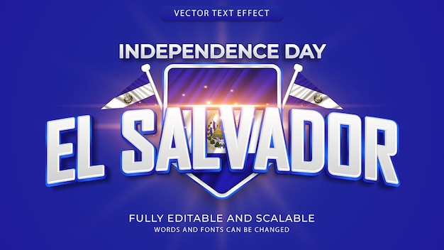 Vector world countries independence day effect text editable eps file