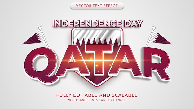 Vector world countries independence day effect text editable eps file