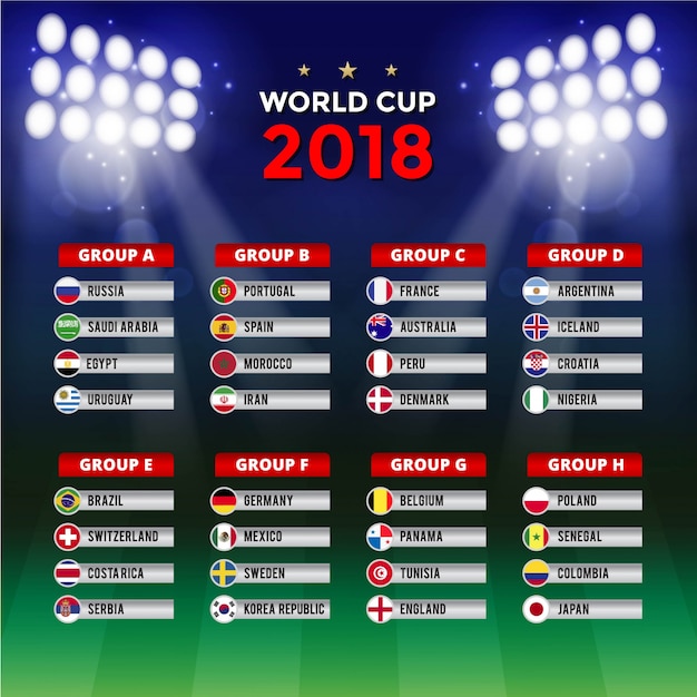 world cup championship group template design