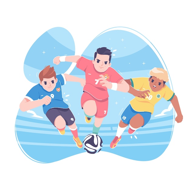 world cup football illustration design