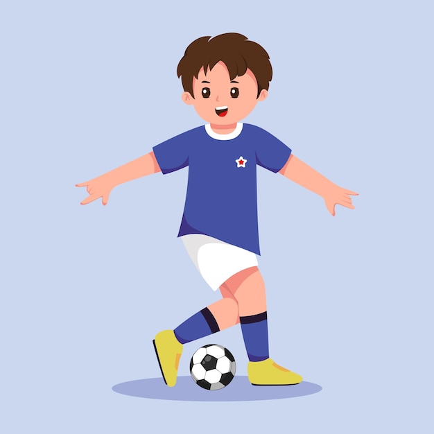 world cup soccer player character illustration