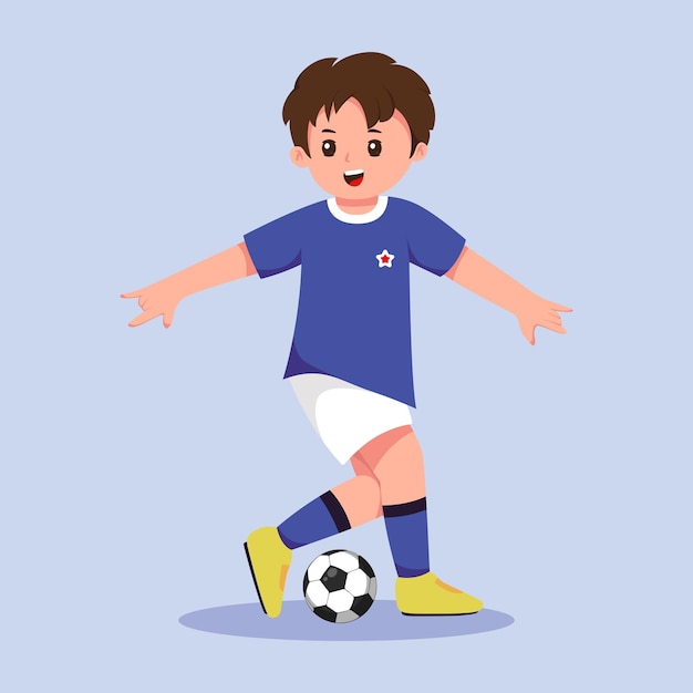 World Cup Soccer Player Character Illustration