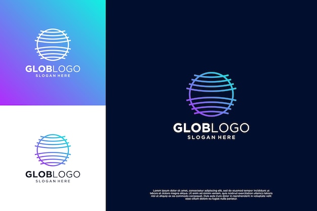 ベクトル ワールドデータのロゴデザインのインスピレーション