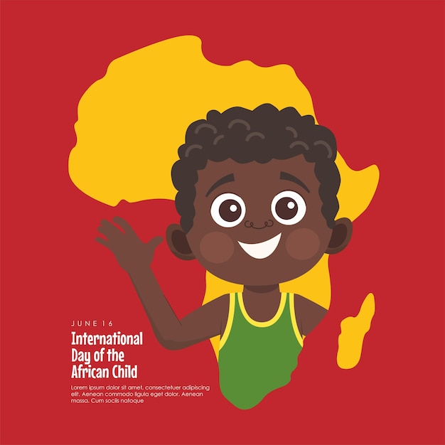 Vector world day of the african child day poster template