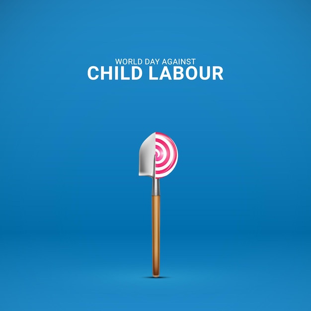 World day against Child Labor. Anti-child labor day.