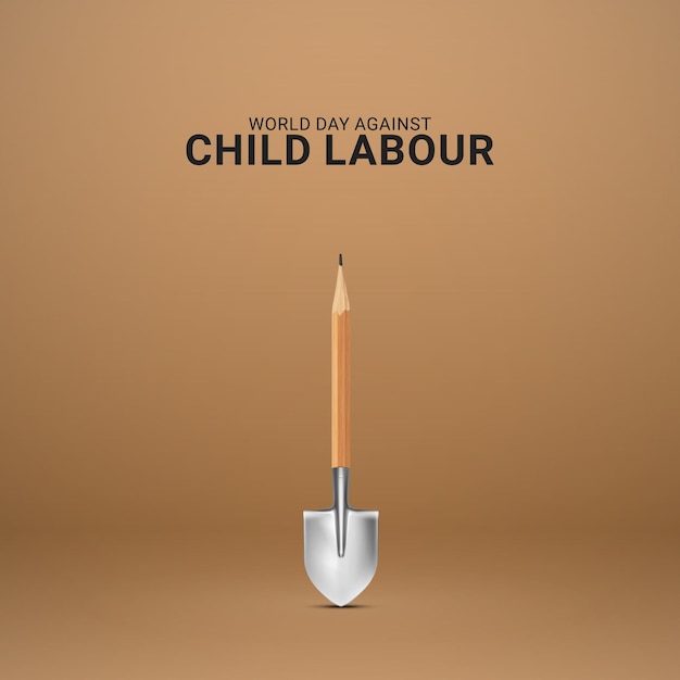 World day against Child Labor. Anti-child labor day.