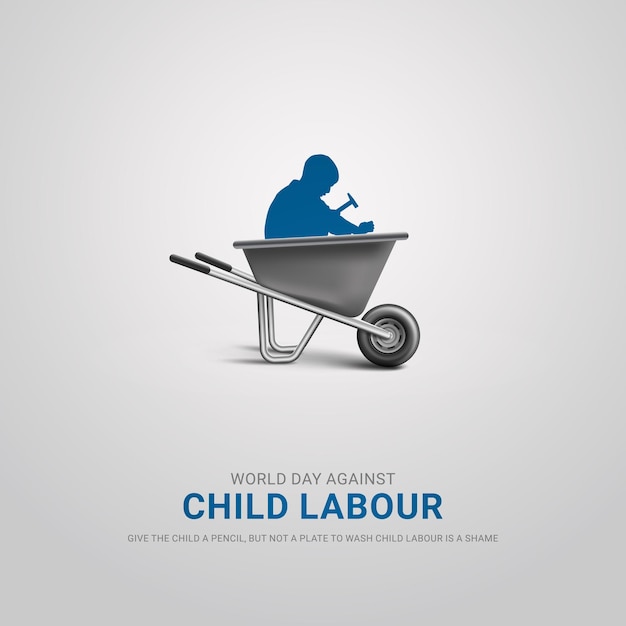 World day against Child Labor. Anti-child labor day.