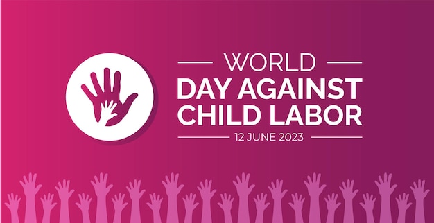 World Day Against Child Labor background or banner design template vector illustration