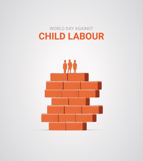 Vector world day against child labor jun 12