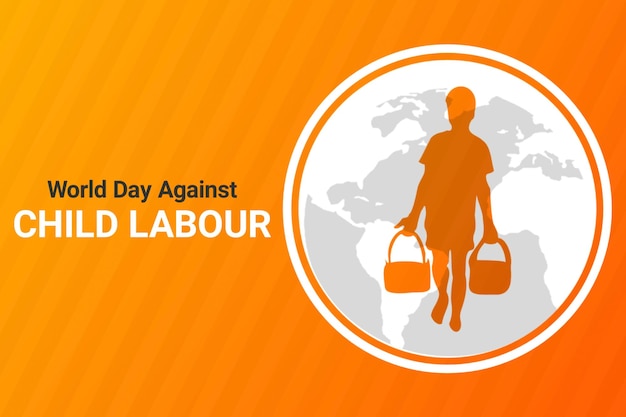 World Day Against Child Labour Vector illustration