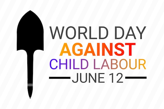 児童労働反対世界デーのベクトル図