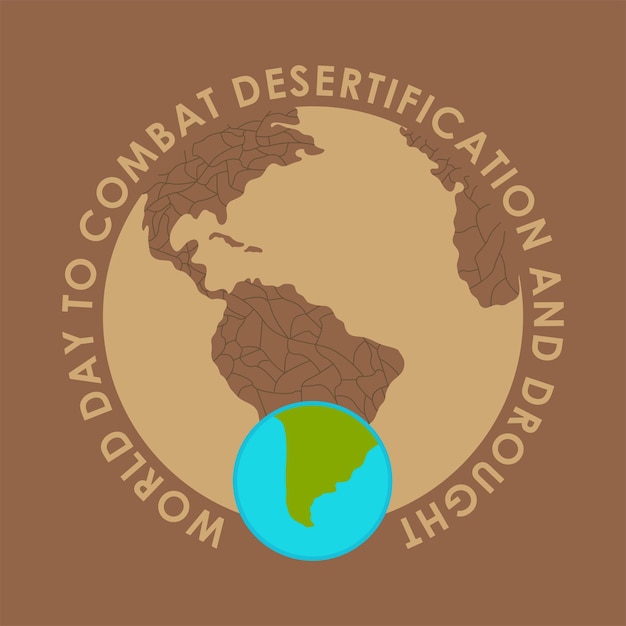 Vector world day to combat desertification and drought banner template