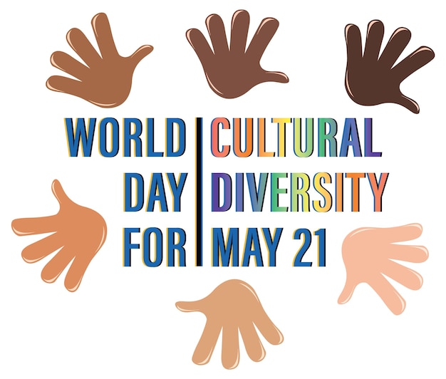 The world day for cultural diversity banner design