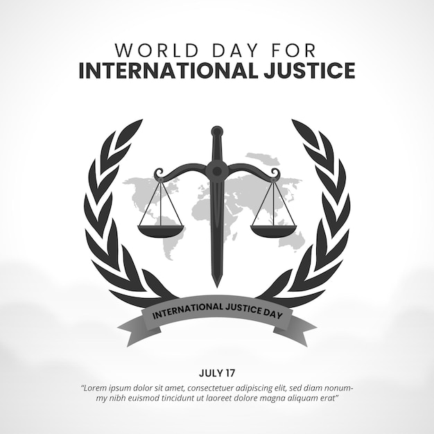 国際正義のための世界日 背景はスケール・スウェーブ