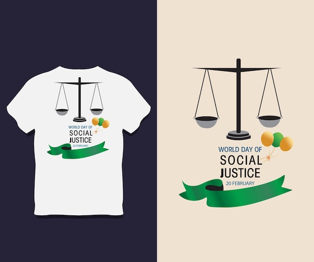 world day of social justice Typography T shirt Design