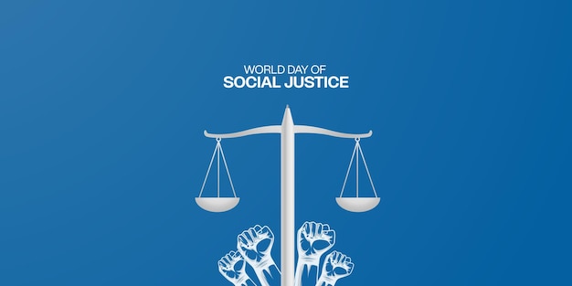 Vector world day of social justice vector illustration