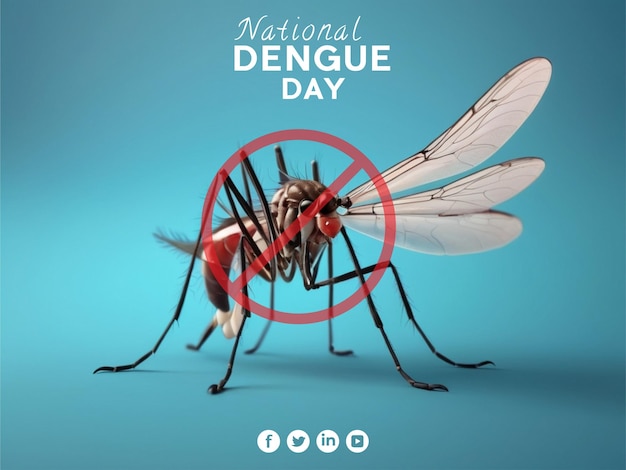 Vettore modello di disegno illustrativo per la giornata mondiale della dengue