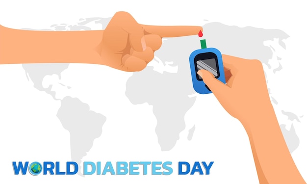 Vector world diabetes day 14 november awareness month of world diabetes day background