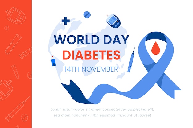 Banner di giornata mondiale del diabete