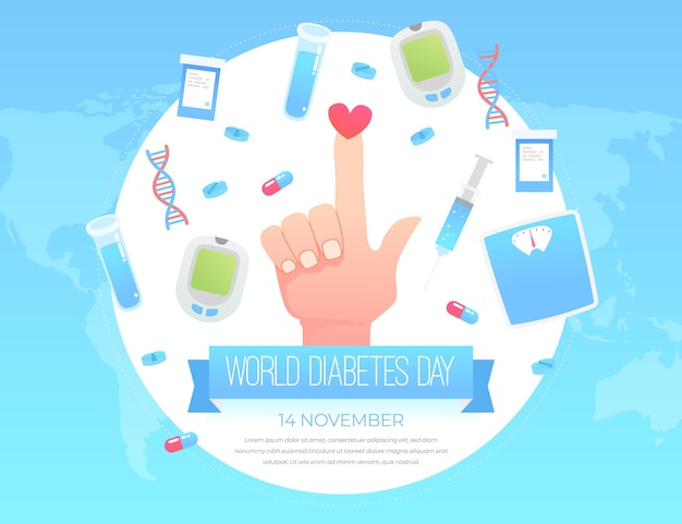 World diabetes day banner template