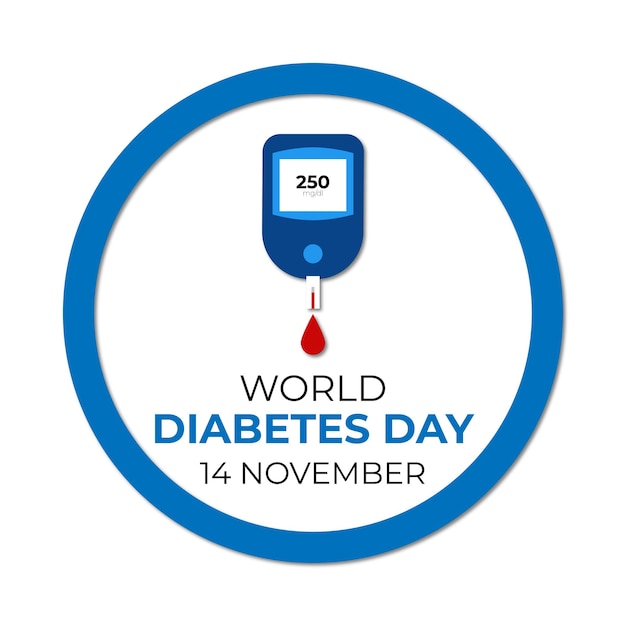 Vector world diabetes day flat design