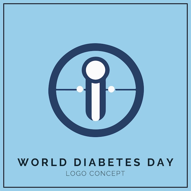 Vector world diabetes day logo concept for branding and event