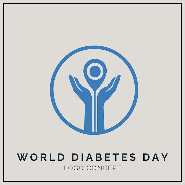 Vector world diabetes day logo concept for branding and event