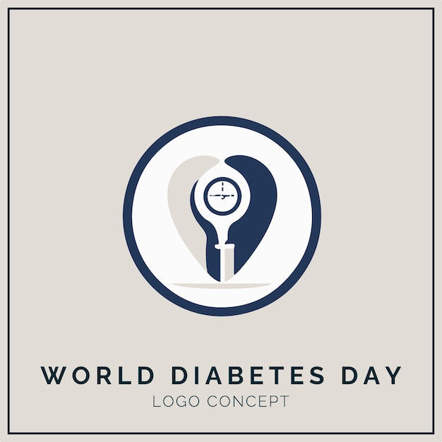 Vector world diabetes day logo concept for branding and event