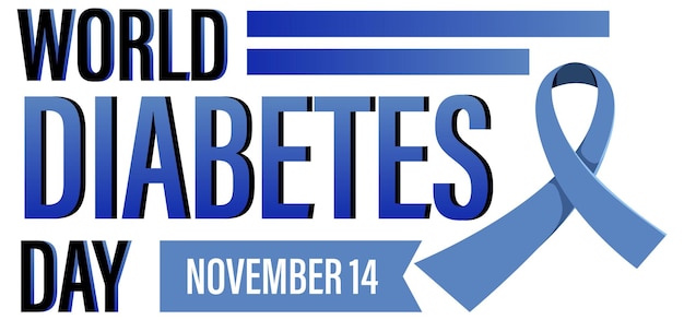 Vettore design del poster della giornata mondiale del diabete