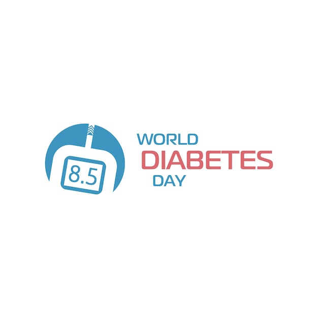 World diabetes day sign glucose meter medical device blood glucose monitoring determining