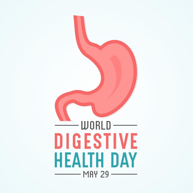 World Digestive Health Day Vector banner poster card and background for Digestive Health