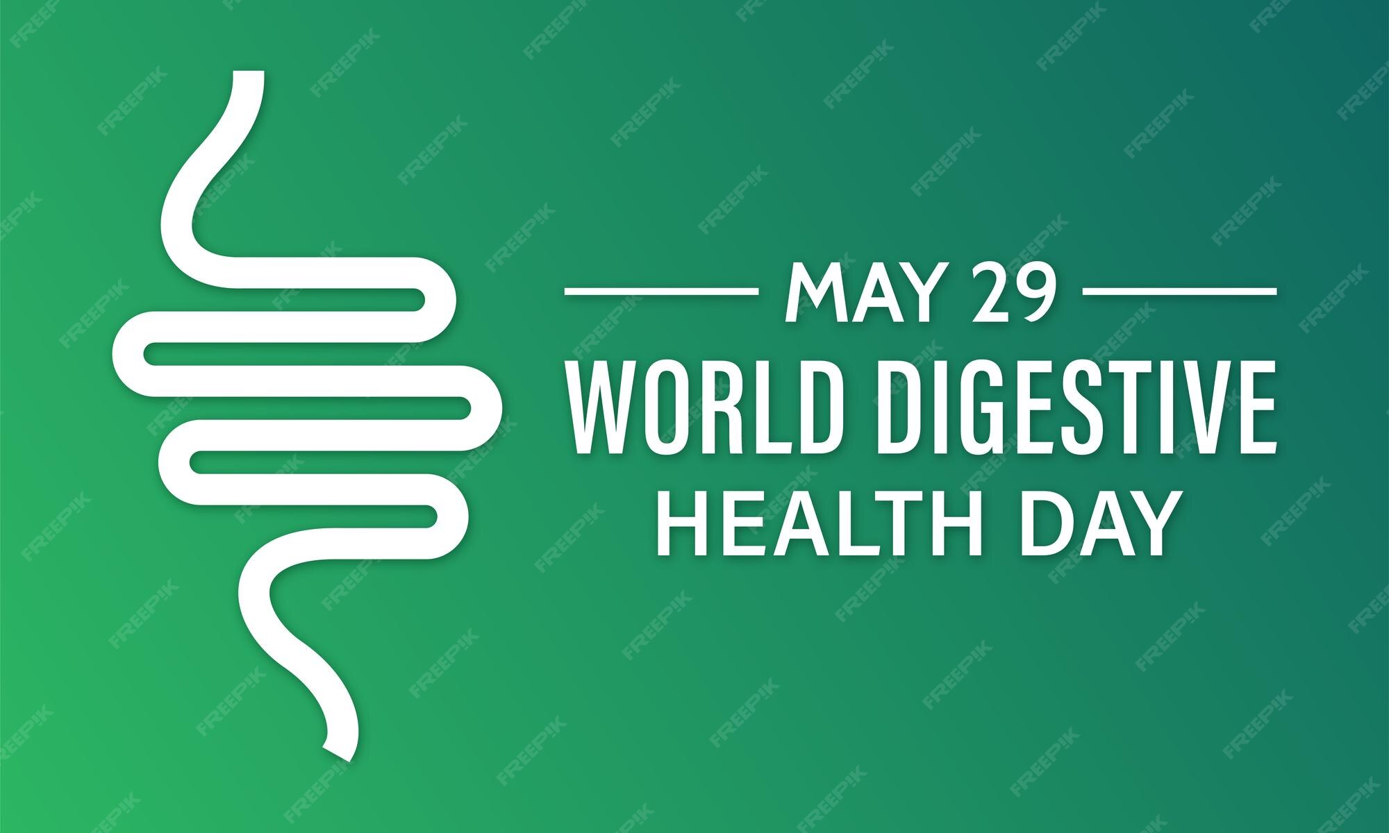 Premium Vector World Digestive Health Day Vector banner poster card