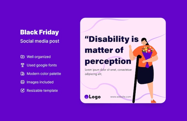 World Disability day post for social media