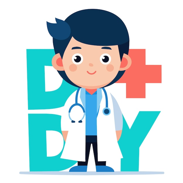 Vector world doctor day vector illustration