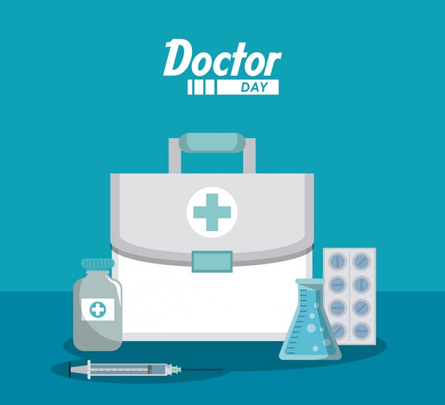 Vector world doctor day