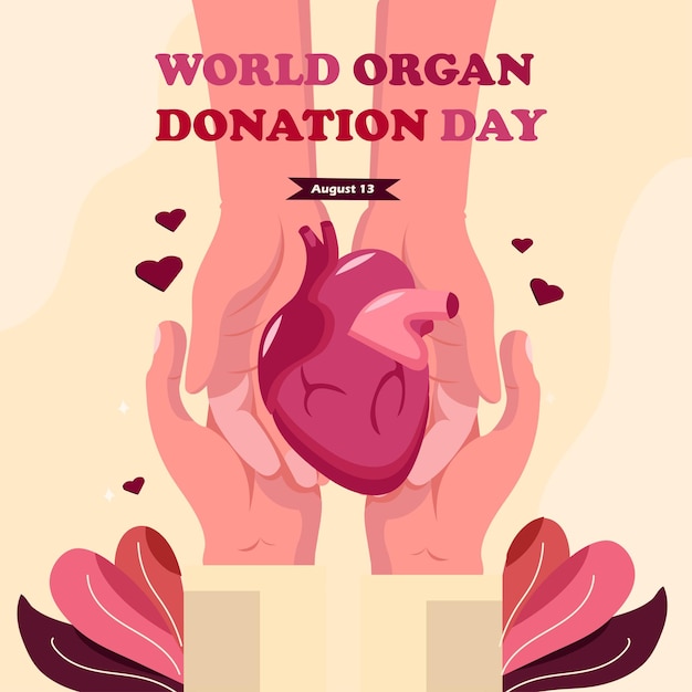 world donation organ day vector iilustration