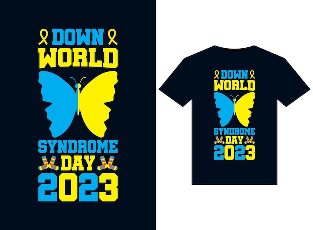 World down syndrome day 2023 illustrations for print-ready t-shirts design