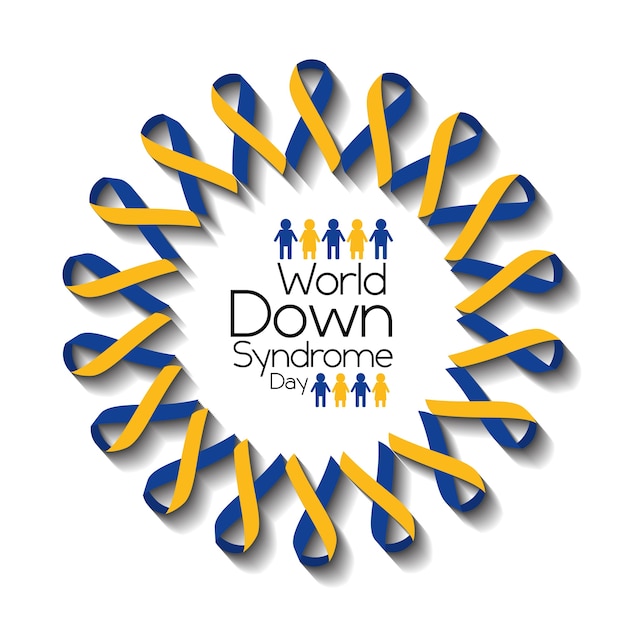 World down syndrome day card awareness health support