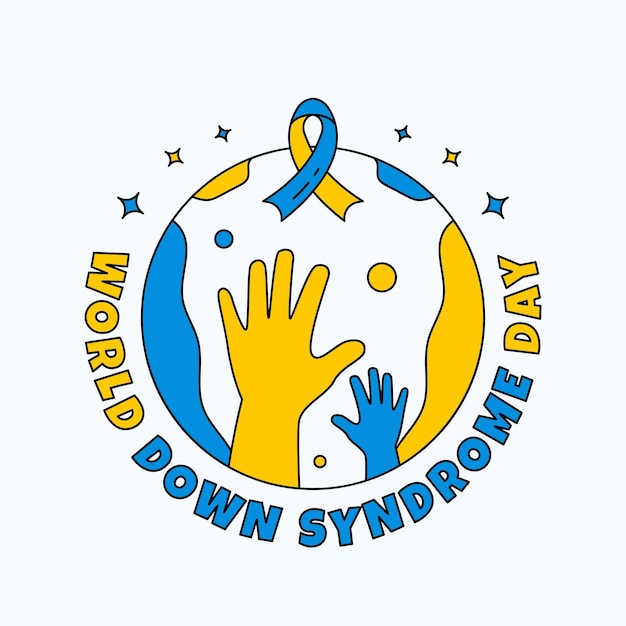 Vector world down syndrome day design illustration