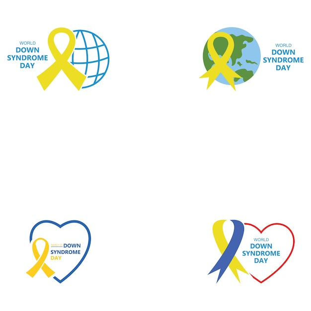 World Down syndrome day Down syndrome awareness concept Vector Illustration